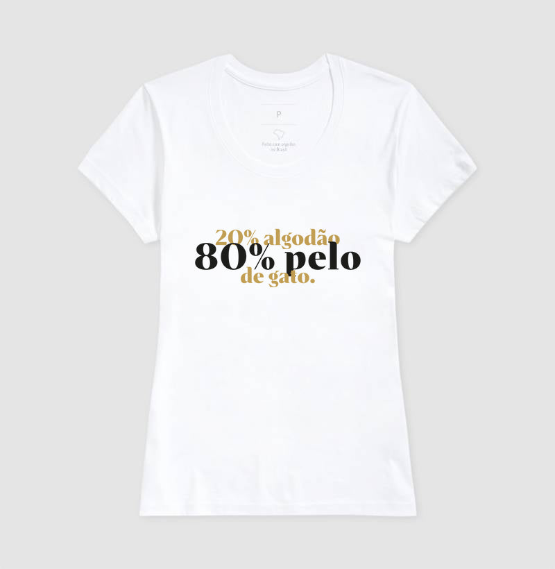 20% Algodão, 80% Pelo de Gato