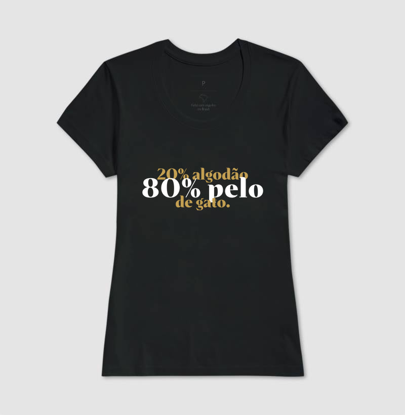 20% Algodão, 80% Pelo de Gato