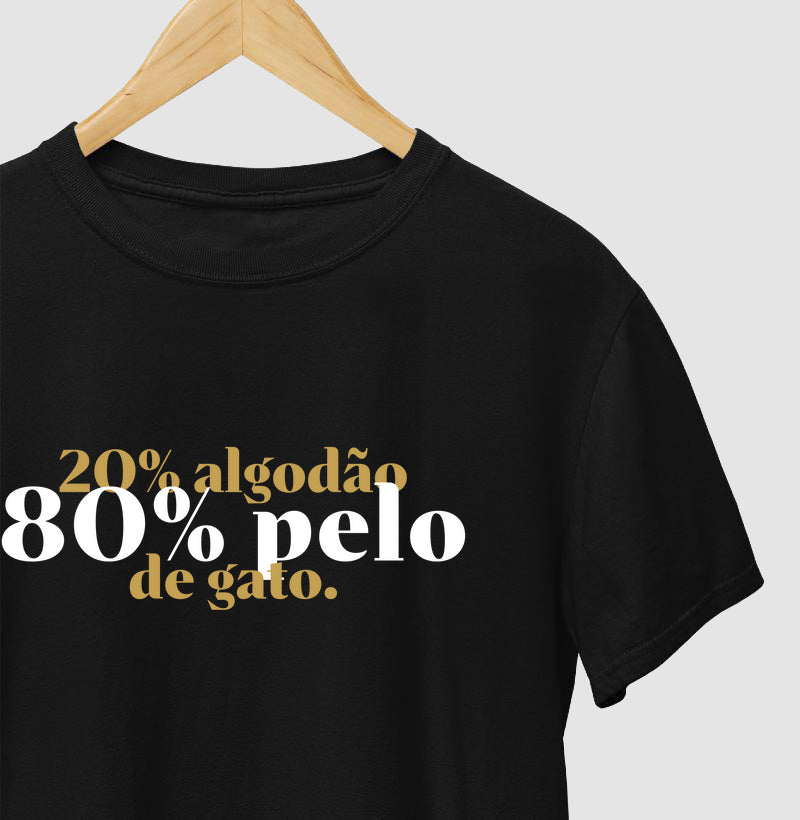 20% Algodão, 80% Pelo de Gato