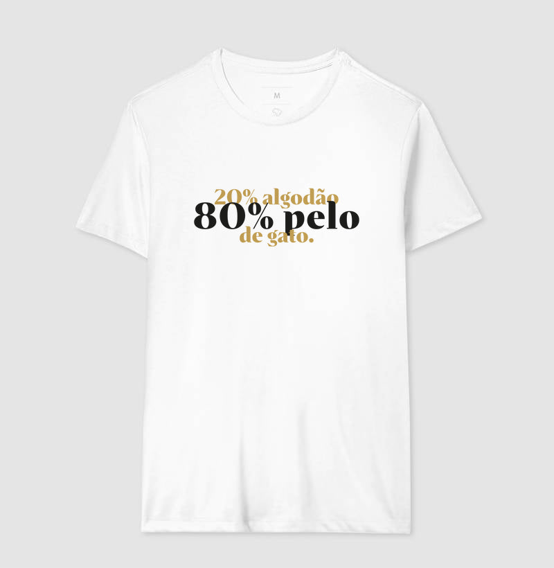 20% Algodão, 80% Pelo de Gato