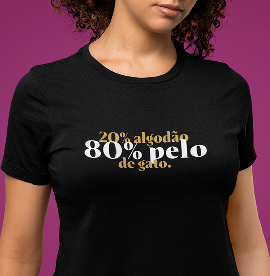20% Algodão, 80% Pelo de Gato